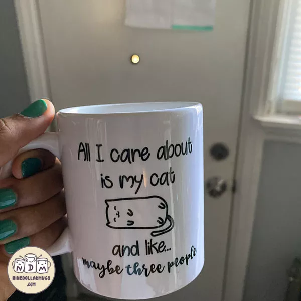 All I Care About is My Cat - Funny Cat Mug, Gift for Cat Lover - Photo 